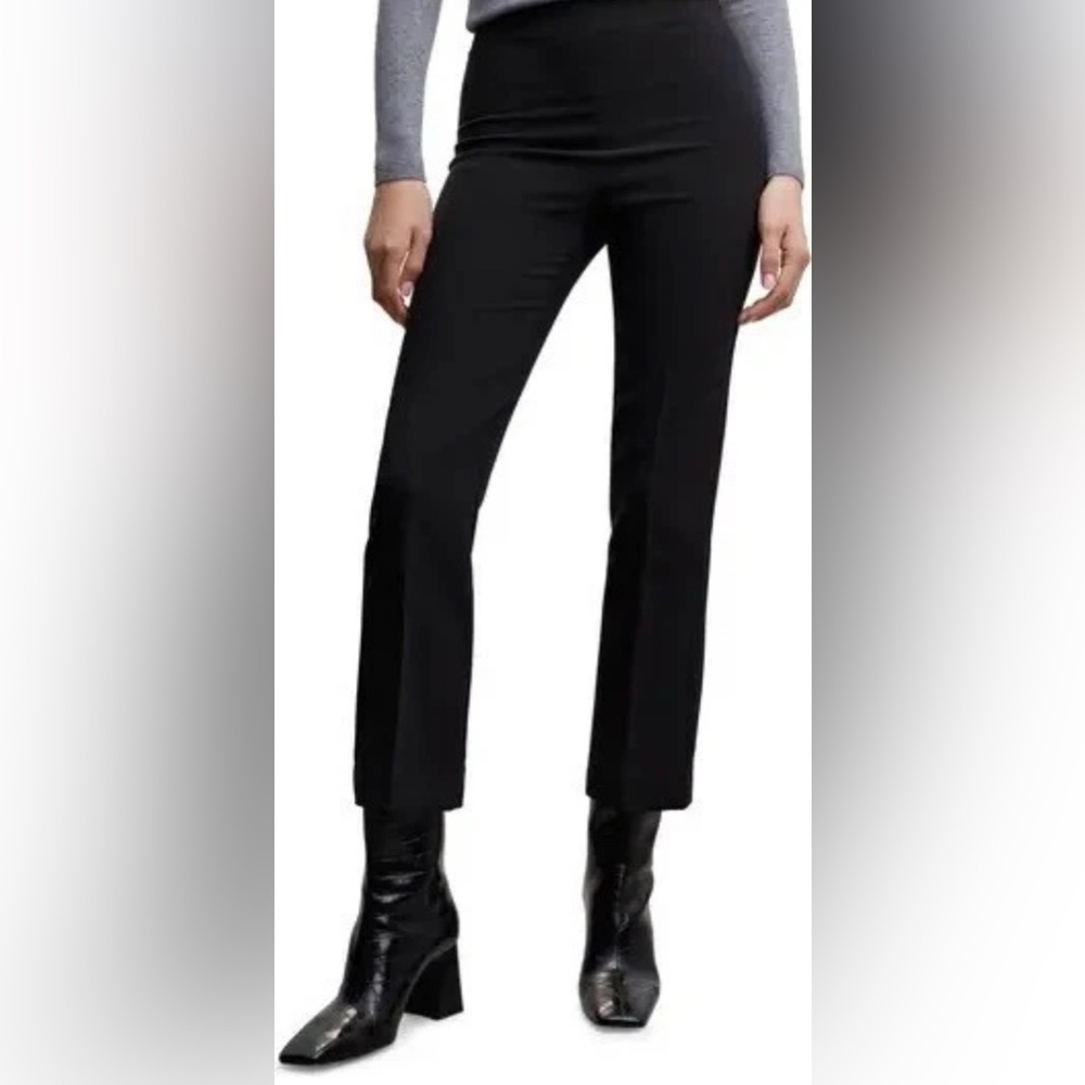 Mango-Straight Leg Crop Trousers - Women’s Size: 4- Color: Black-NEW!!